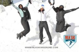 MLK Ski Weekend 2017 Black Ski Weekend leap in snow (1)
